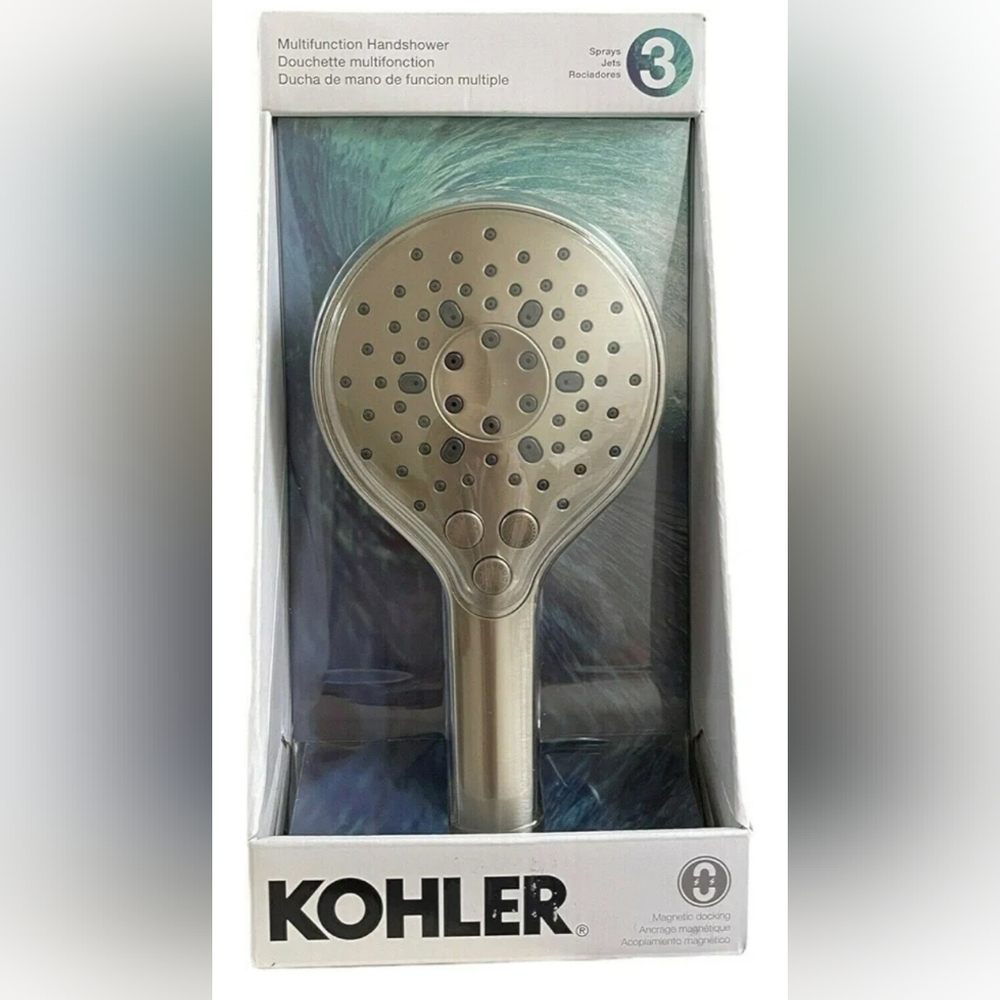 Kohler Prosecco Modern Handheld Shower, Brushed Nickel, 3 Settings, 72" Hose
